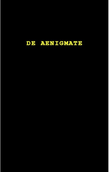 О тайне / De Aenigmate